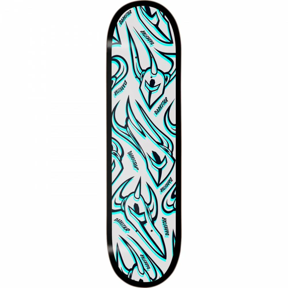 Darkstar Overprint 8.0" White/Blue Skateboard Deck