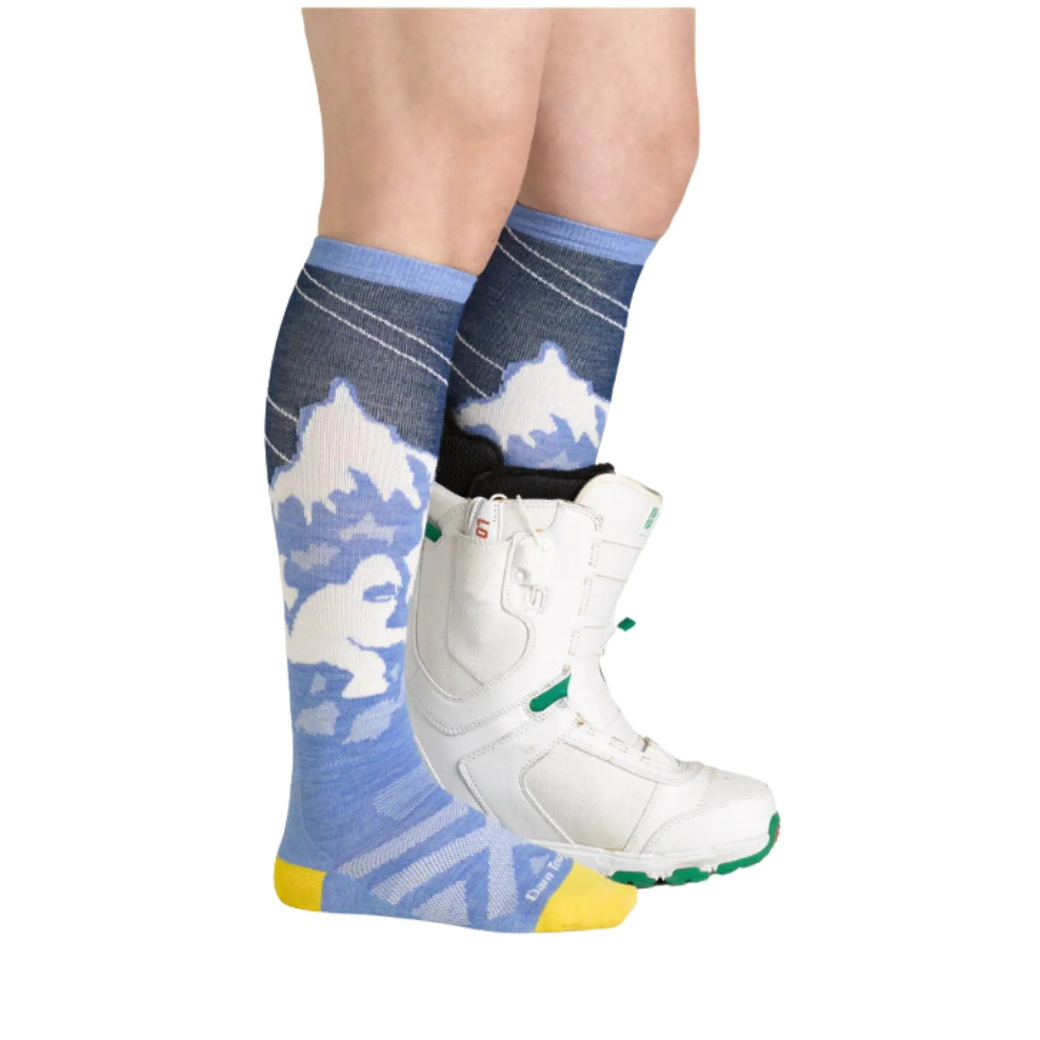 Darn Tough Vermont Women's Yeti Over The Calf Lightweight Ski and Snowboard Sock - Midnight