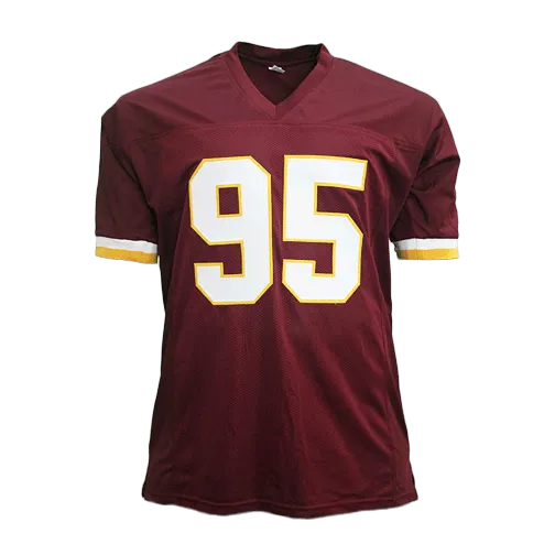 Daron Payne Autographed Pro Style Football Jersey Maroon (JSA)