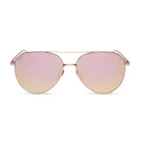 DASH - ROSE GOLD   CHERRY BLOSSOM MIRROR   POLARIZED SUNGLASSES