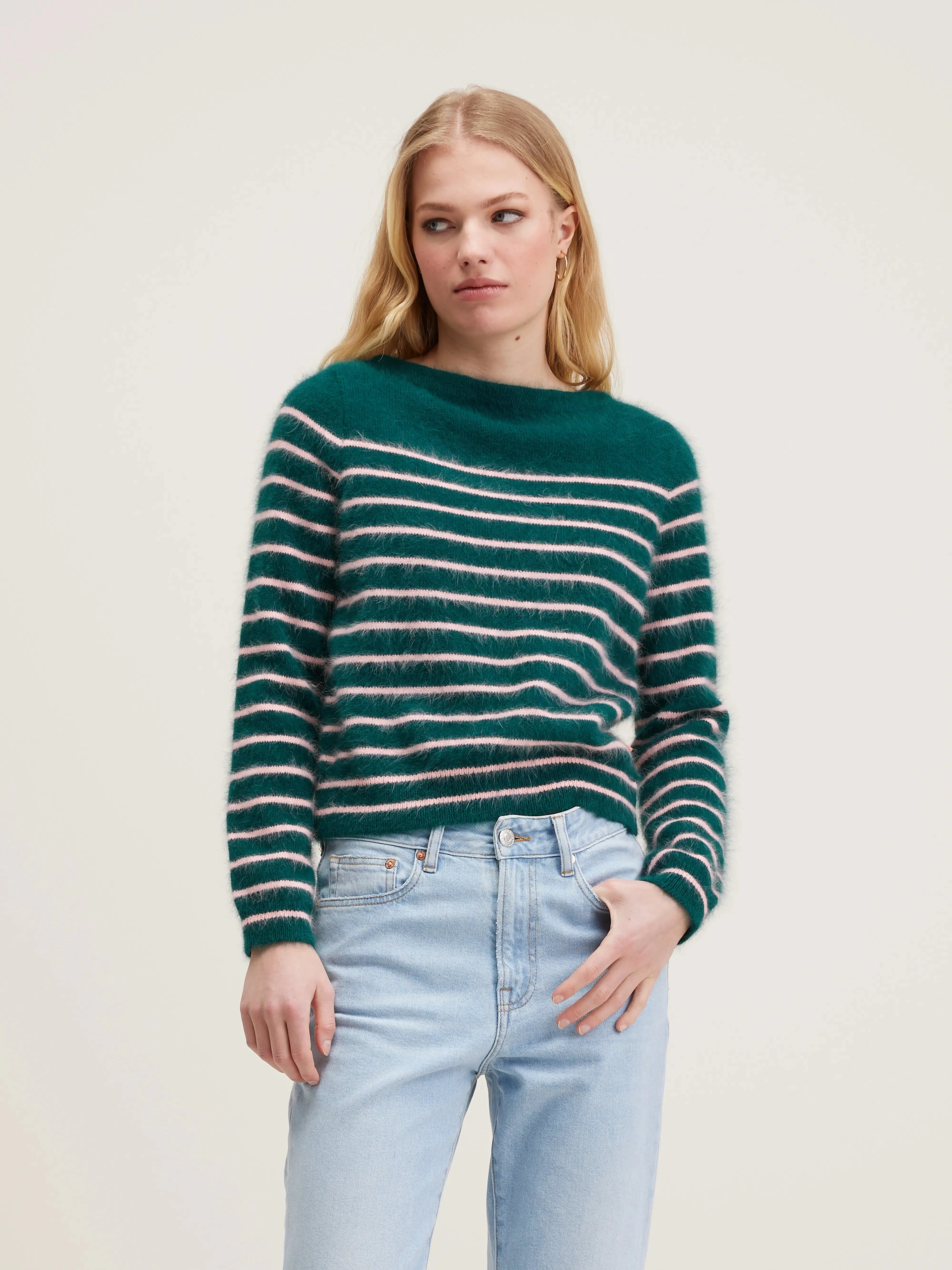 Dato angora-blend sweater (242 / W / STRIPE A)