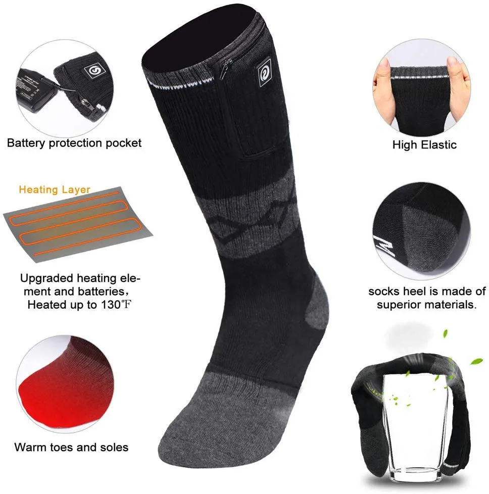 DAY WOLF 7.4V Battery Heated Socks