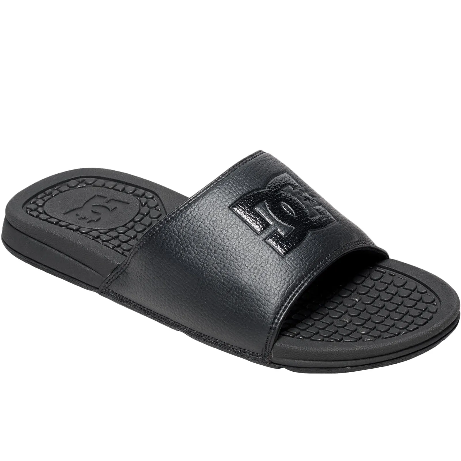 DC Shoes Mens Bolsa Leather Sliders