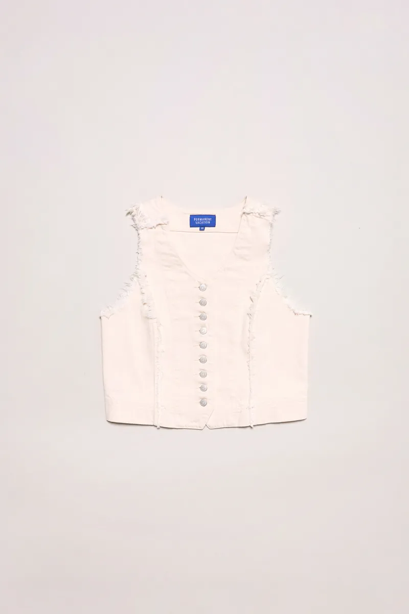 Deadline Vest - Ivory