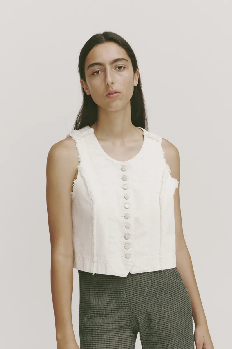 Deadline Vest - Ivory