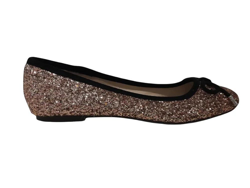 Debenhams Debut Glitter Womens Flat Pump Shoes