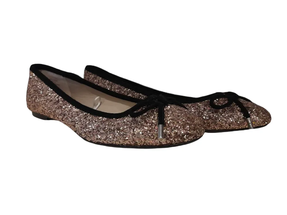 Debenhams Debut Glitter Womens Flat Pump Shoes