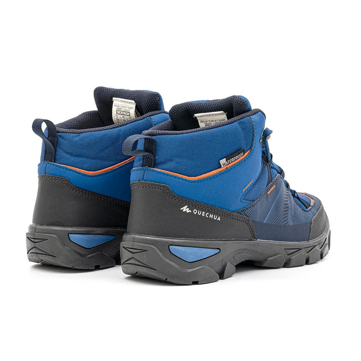 Decathlon Quechua Mh120 High-Top Sneakers Fabric Blue Colour For Men