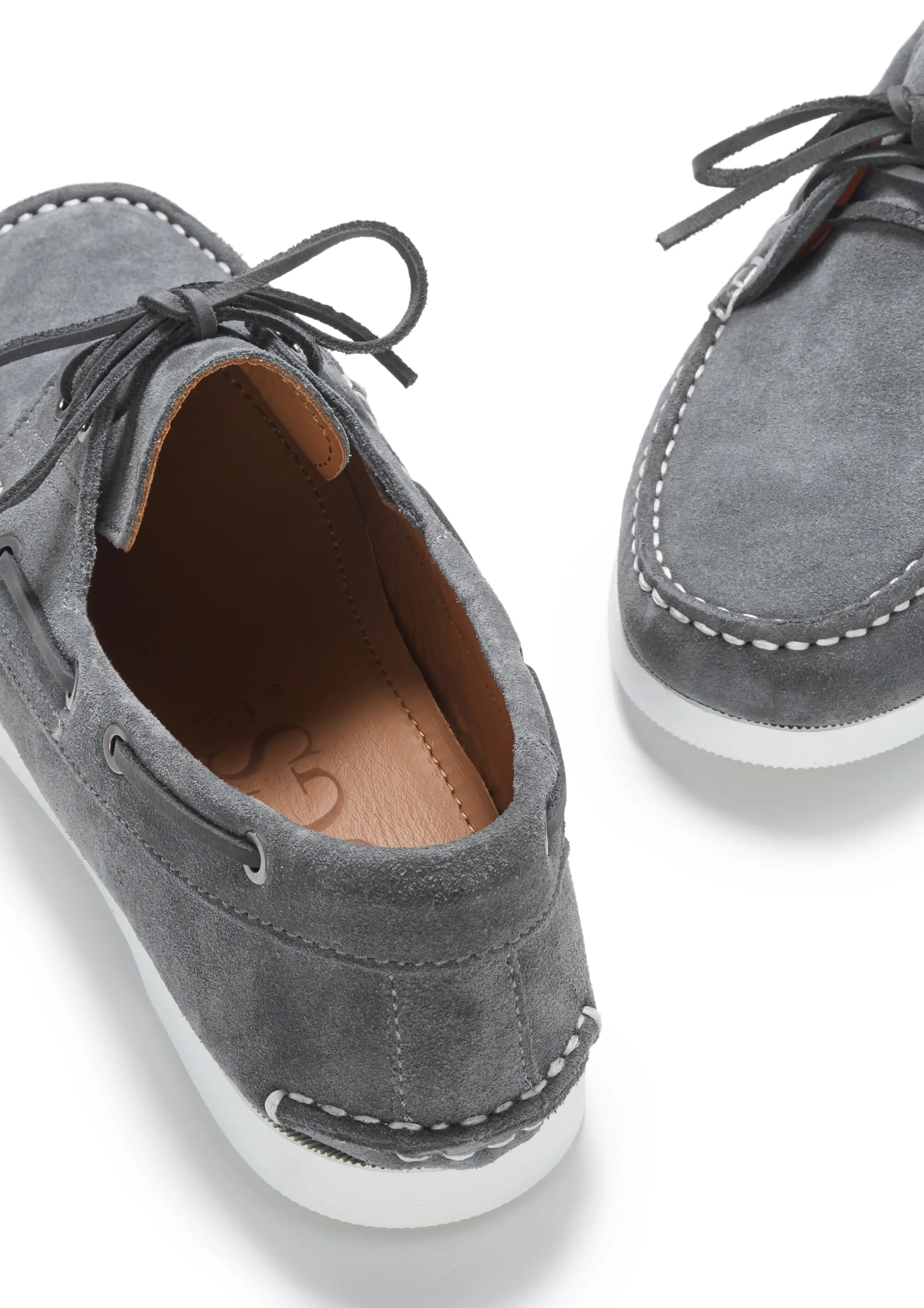 Deck Shoes, slate grey suede