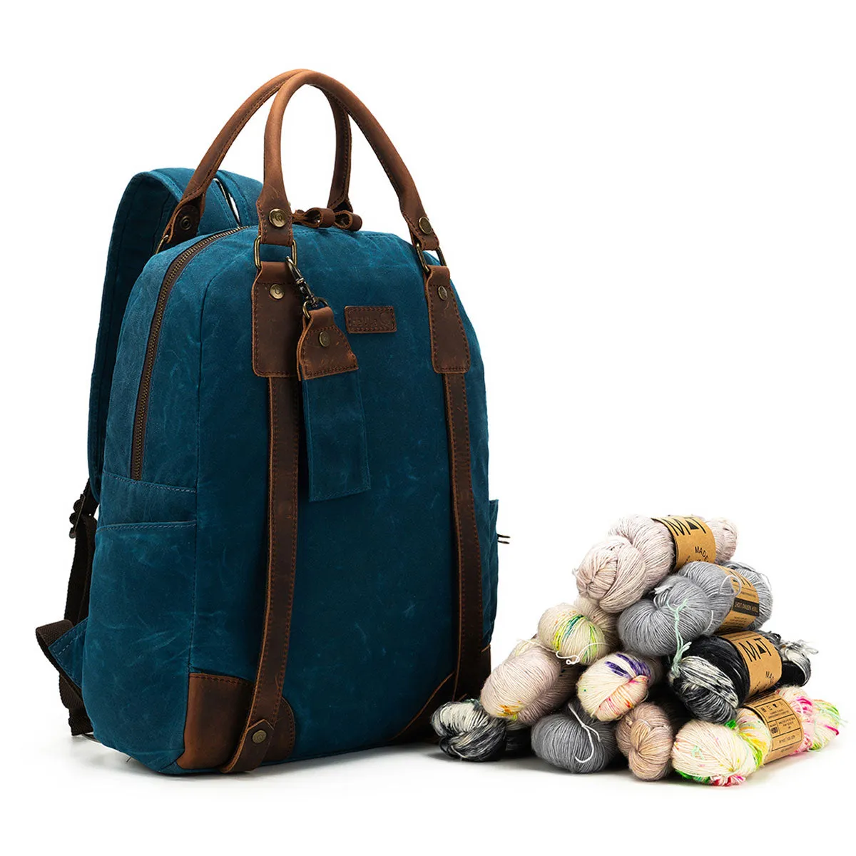 della Q Crochet Crowd - Maker's Canvas Backpack Bundle - Ocean (Pre-Order, Ships December)