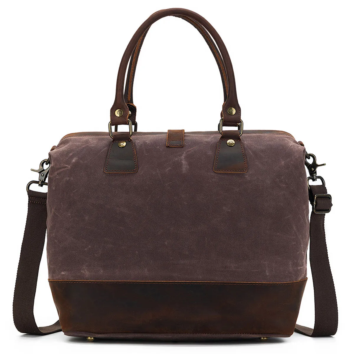 della Q Maker's Canvas Satchel - Cocoa