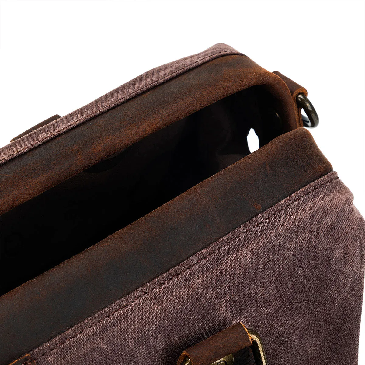 della Q Maker's Canvas Satchel - Cocoa