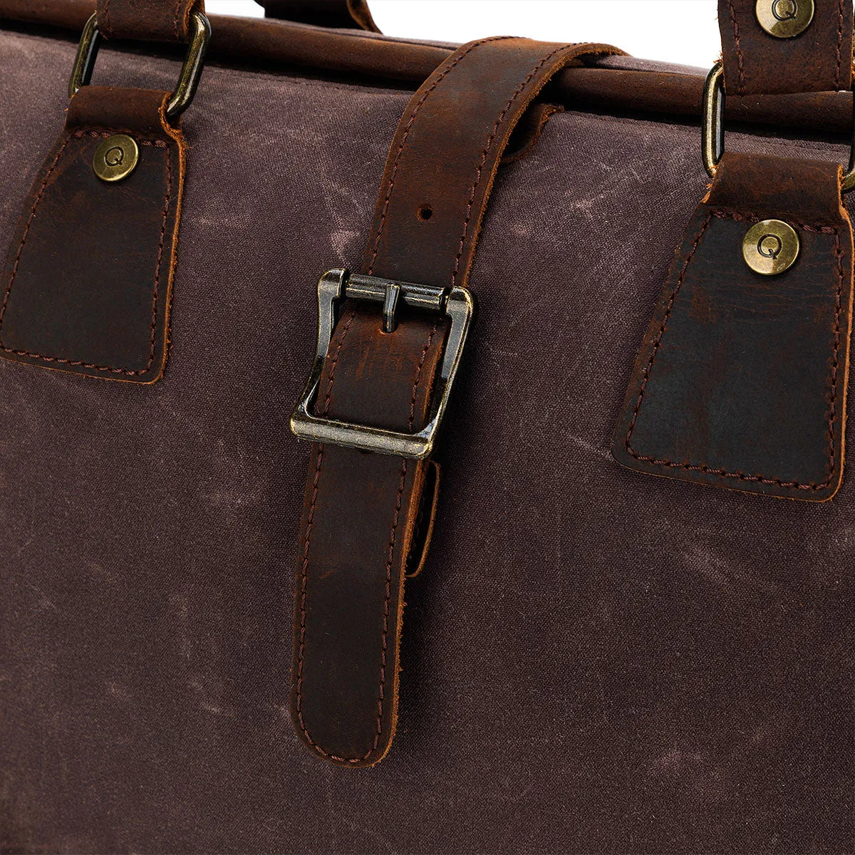 della Q Maker's Canvas Satchel - Cocoa