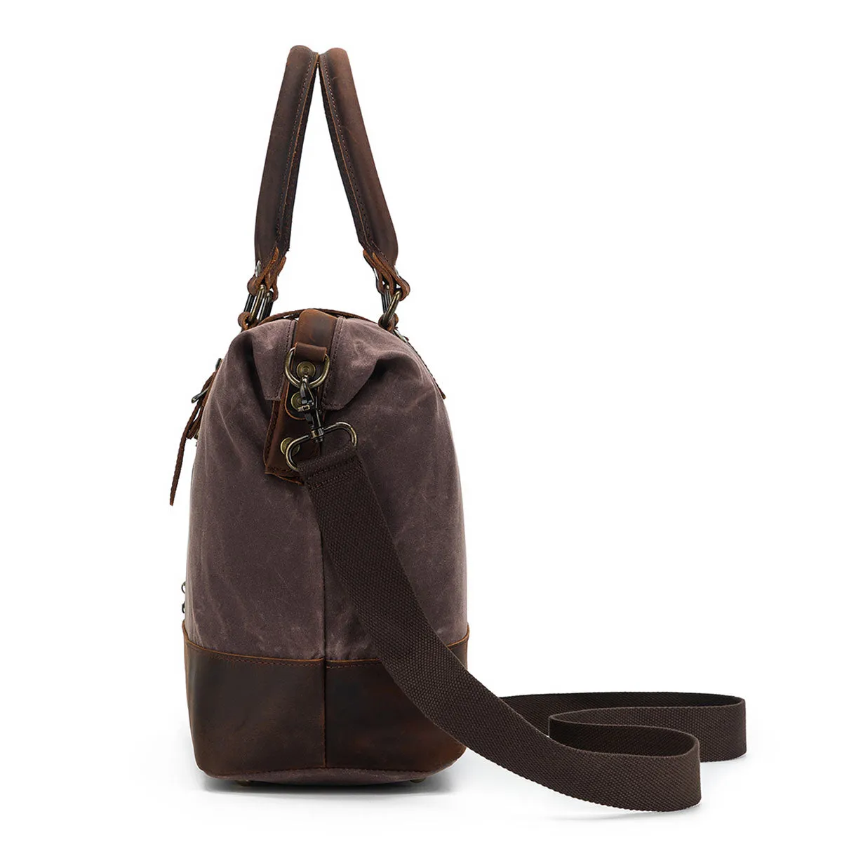 della Q Maker's Canvas Satchel - Cocoa