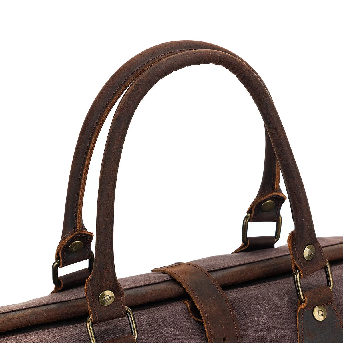 della Q Maker's Canvas Satchel - Cocoa