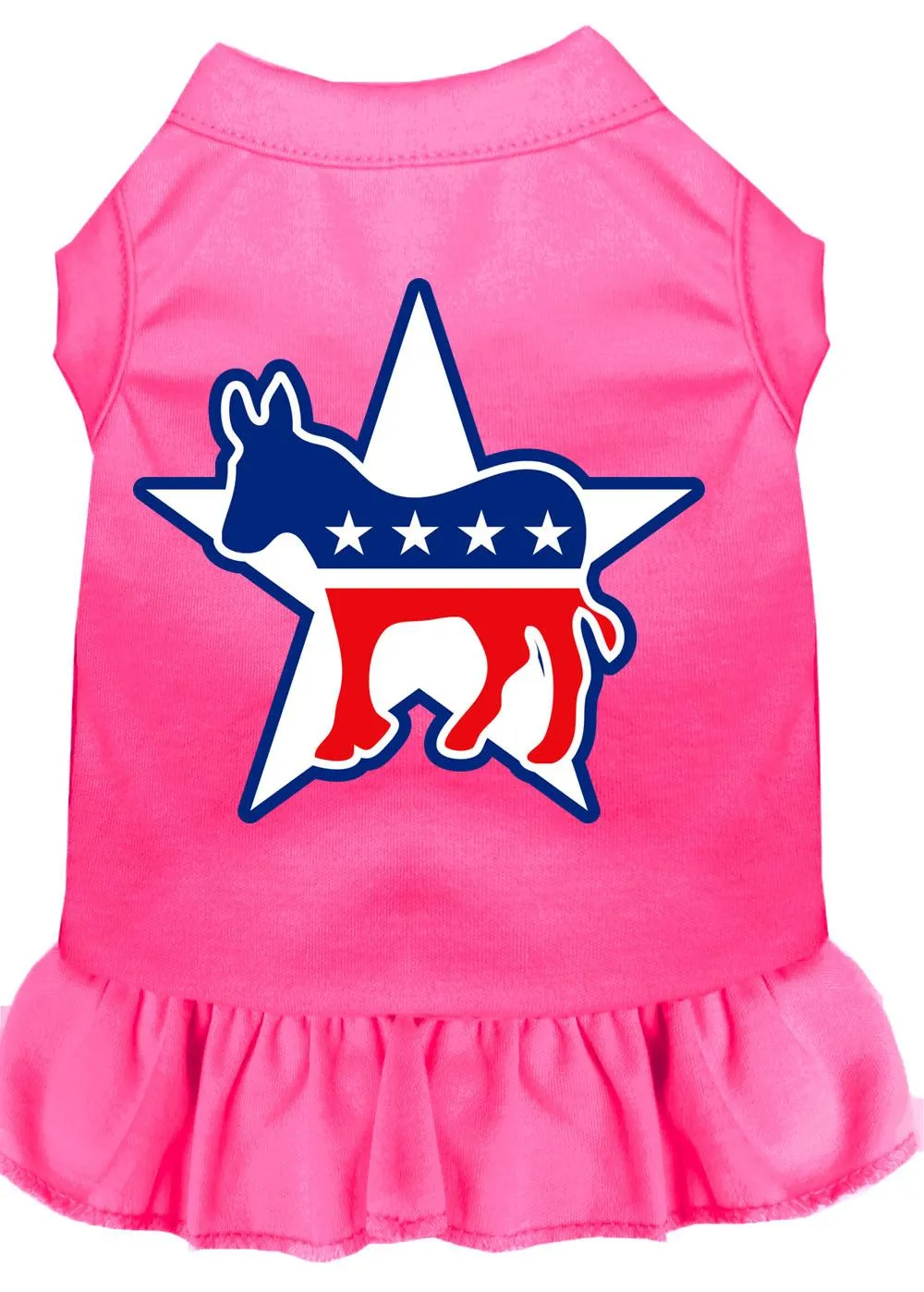 Democrat Screen Print Dress Bright Pink 4x (22)