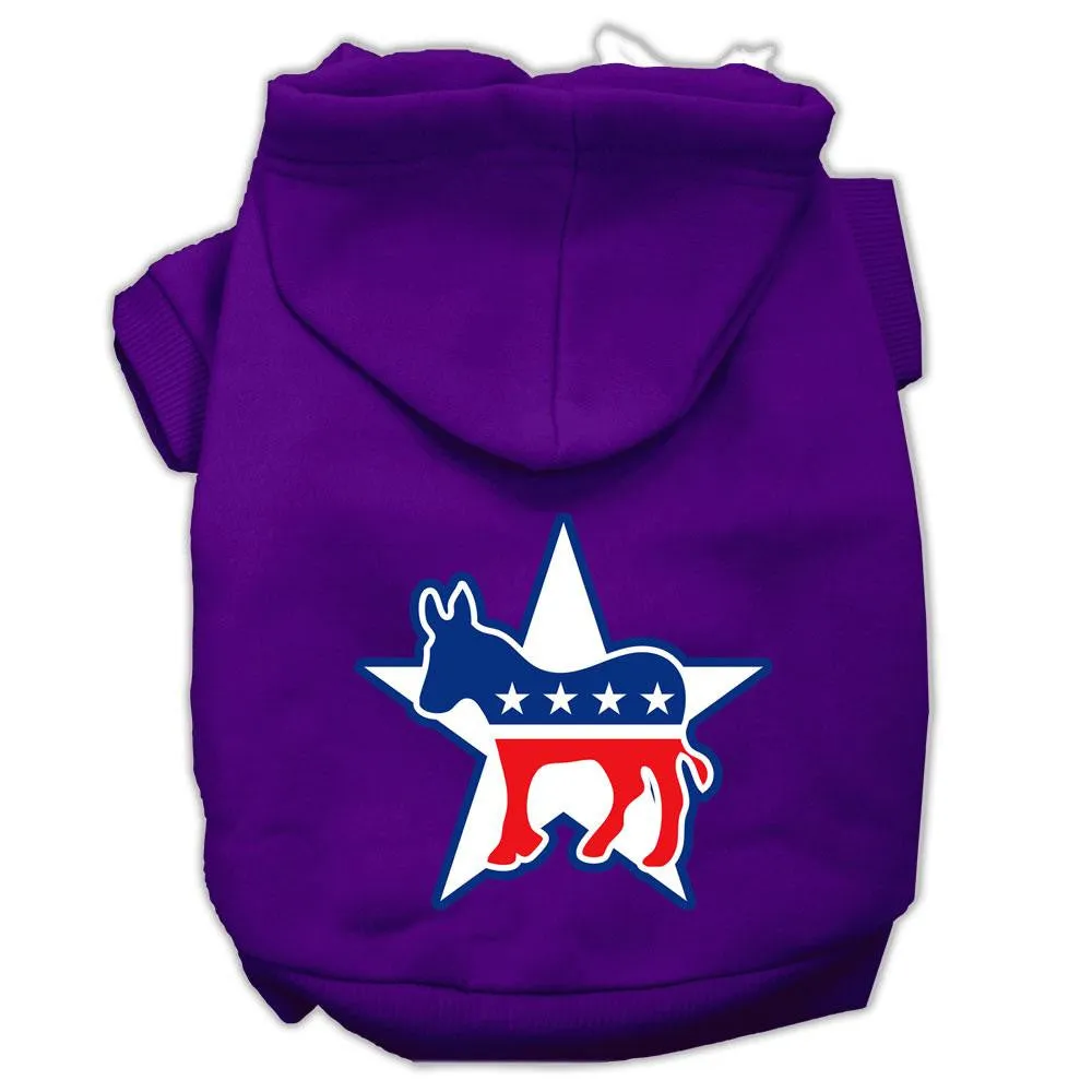 Democrat Screen Print Pet Hoodies Purple Size Med (12)