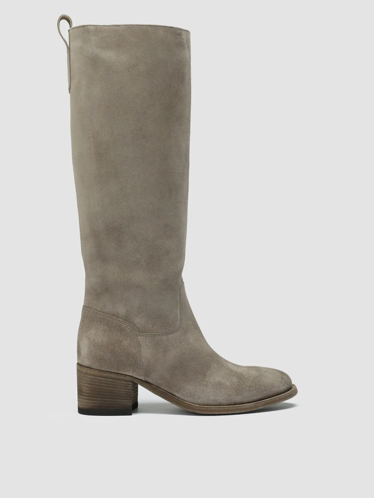 DENNER 116 - Grey Suede Zip Boots