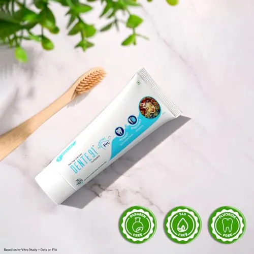 Dente91 Cool Mint Toothpaste| Sensitivity Relief | Repairs Cavities | Fights Gum Disease | Reduces Bad Breath | Strengthens Enamel | SLS free | Fluoride free | Paraben free, Pack of 1, 100g