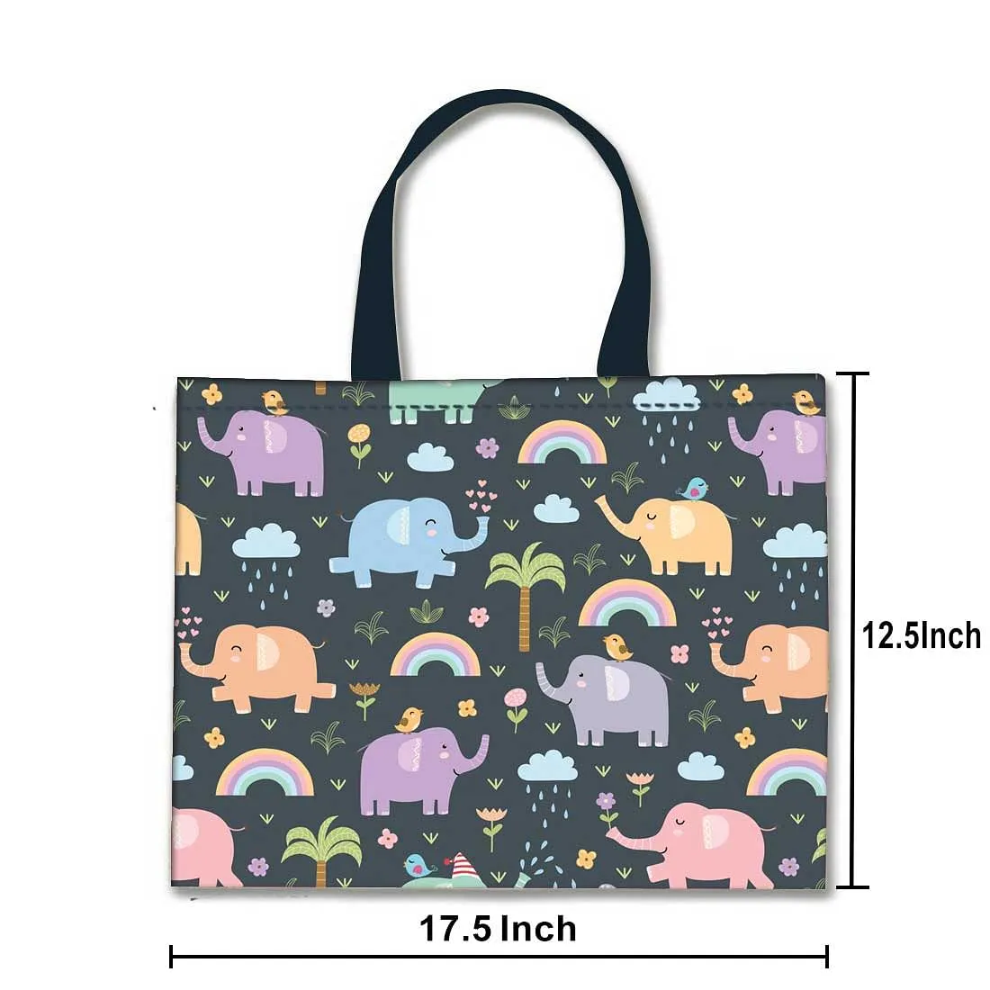 Designer Tote Bag With Zip Beach Gym Travel Bags -  Elephant