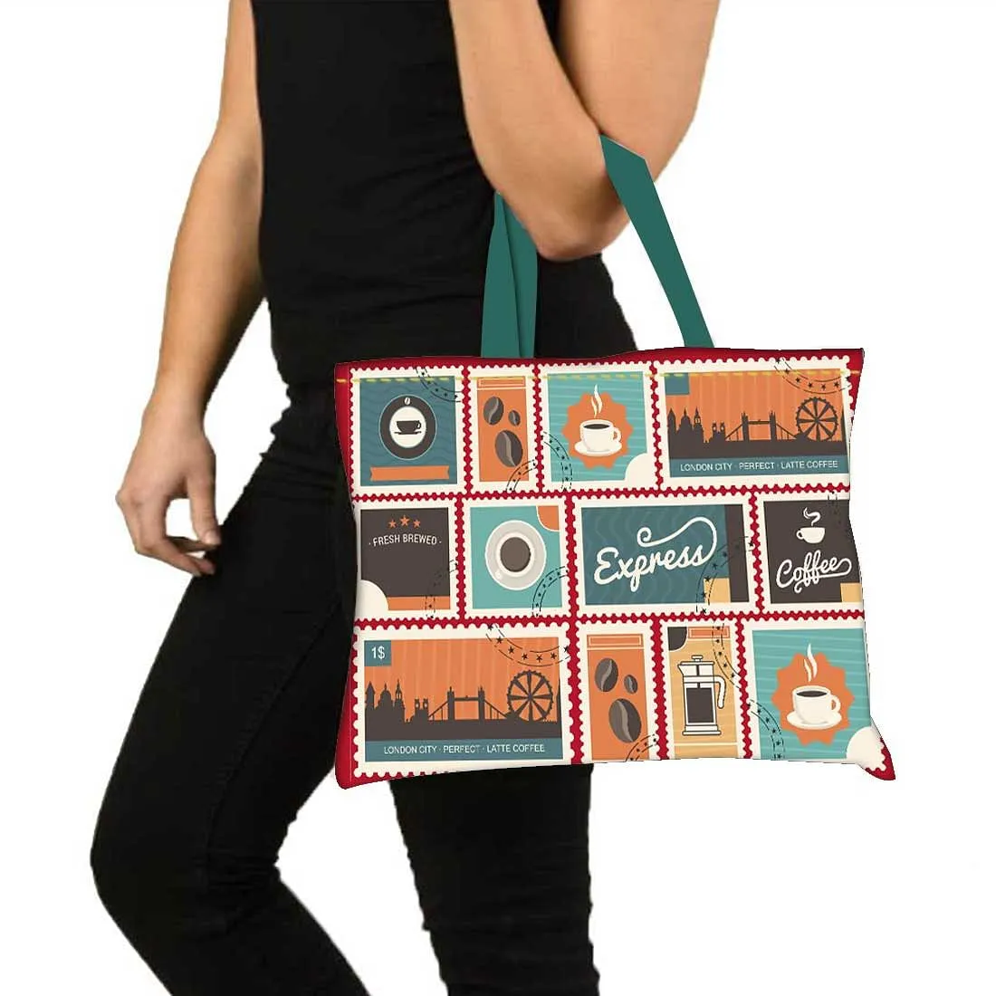 Designer Tote Bag With Zip Beach Gym Travel Bags -  Express Coffee