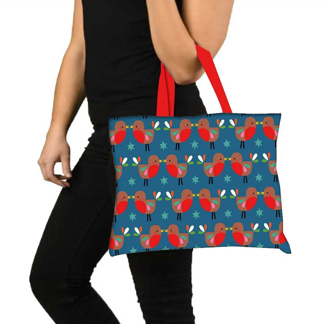 Designer Tote Bag With Zip Beach Gym Travel Bags -  Love Birds