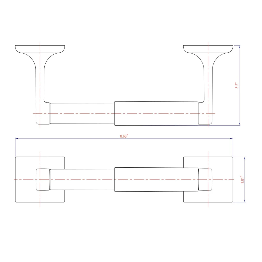 Designers Impressions Eclipse Series 4 Piece Black Bathroom Hardware Set