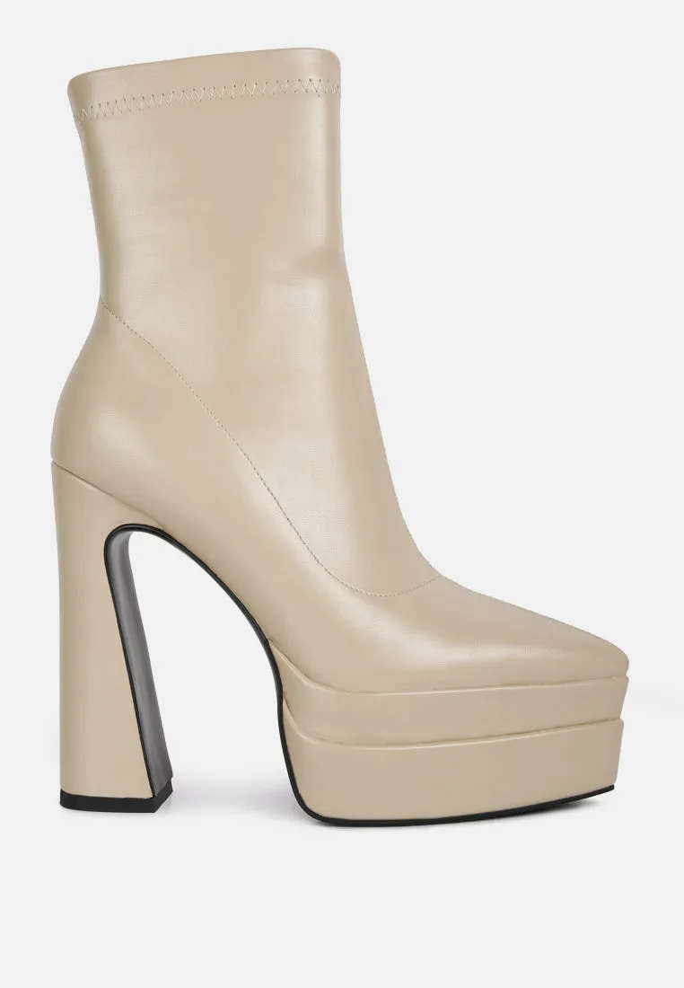 Dextra High Platform Ankle Boots