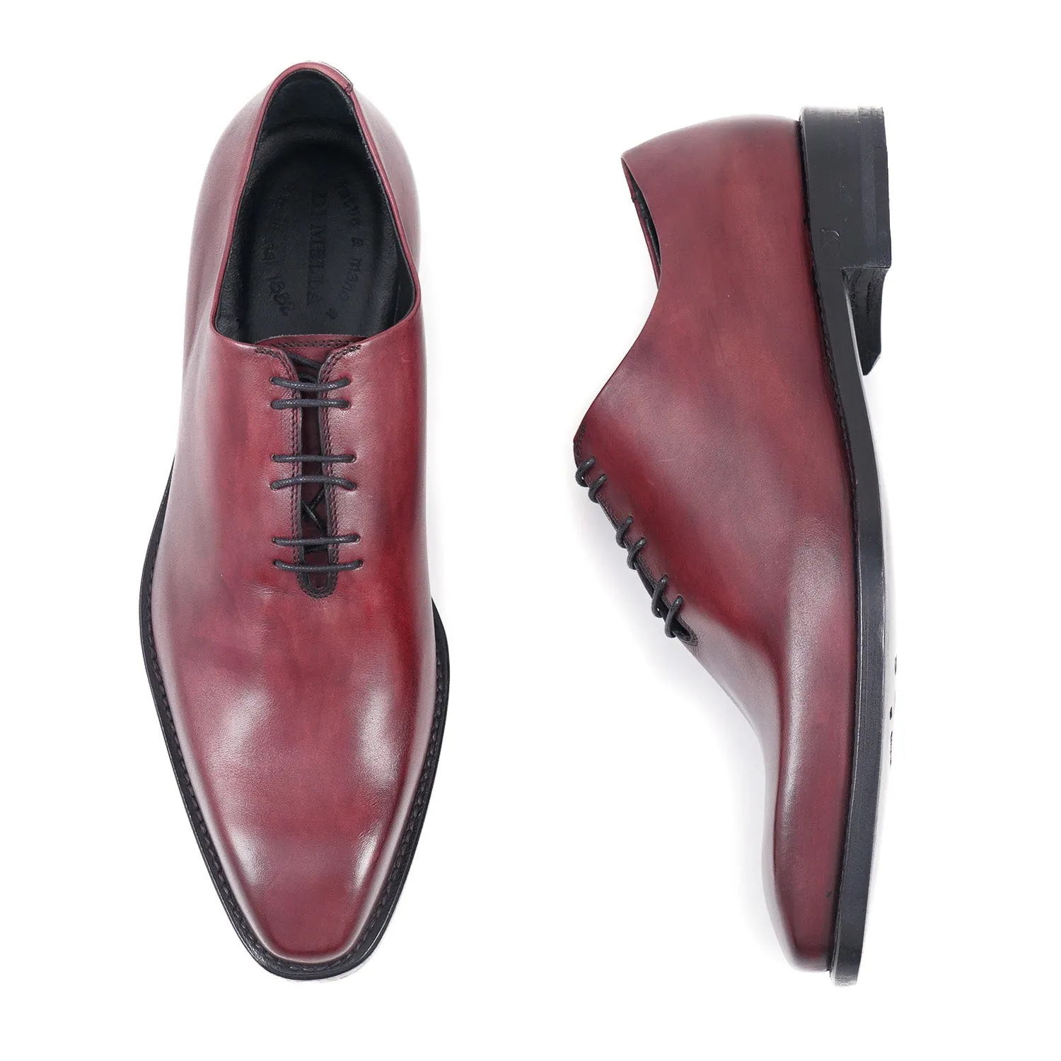 Di Mella Burgundy Wholecut Shoes