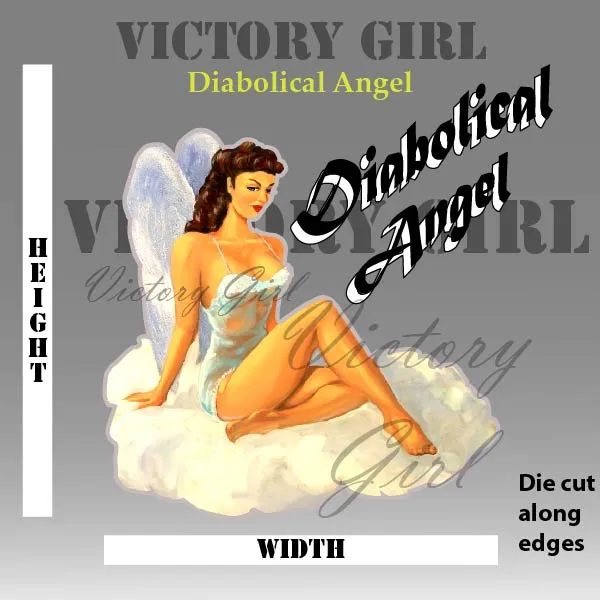 Diabolical Angel Nose Art Vinyl Decal Sticker