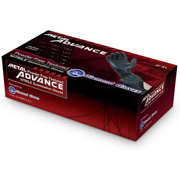 Diamond Gloves®, Metal Advance, Nitrile Examination Gloves (Large)