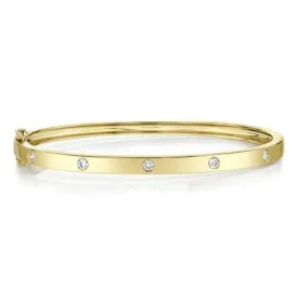 Diamond Inlay Hinge Bangle