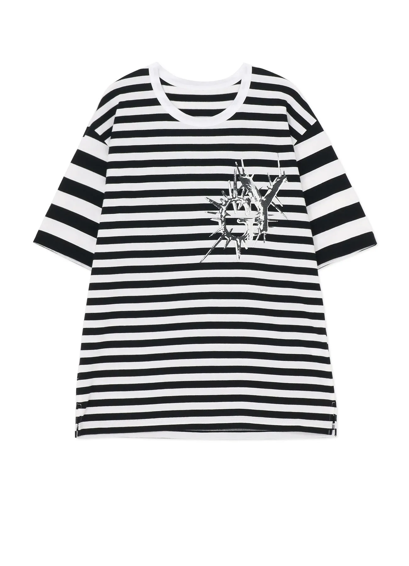 DIFFERENT LINES BORDER JERSEY GYLOGO TYPE-E GRAPHIC PRINT T-SHIRT