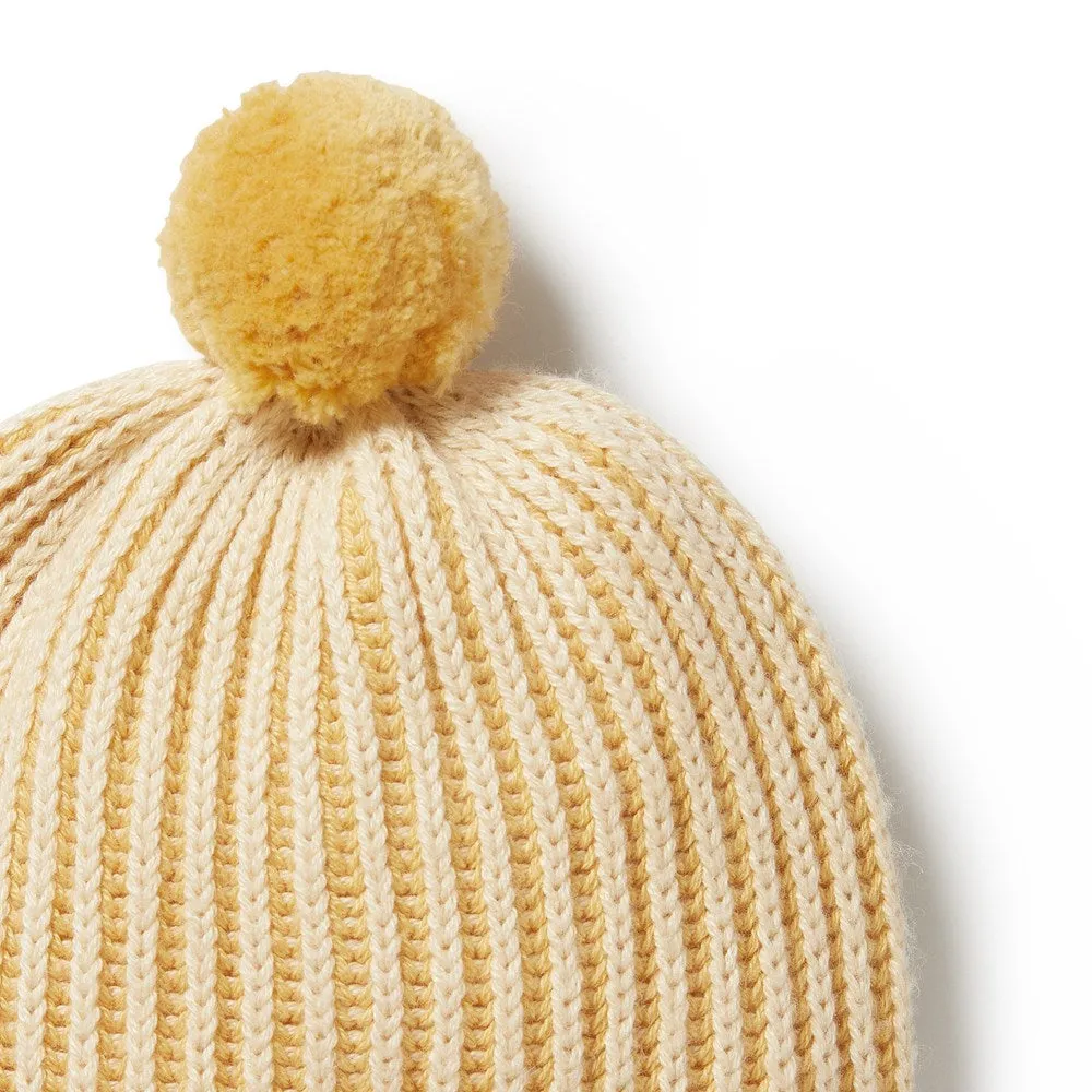 Dijon Knitted Ribbed Hat