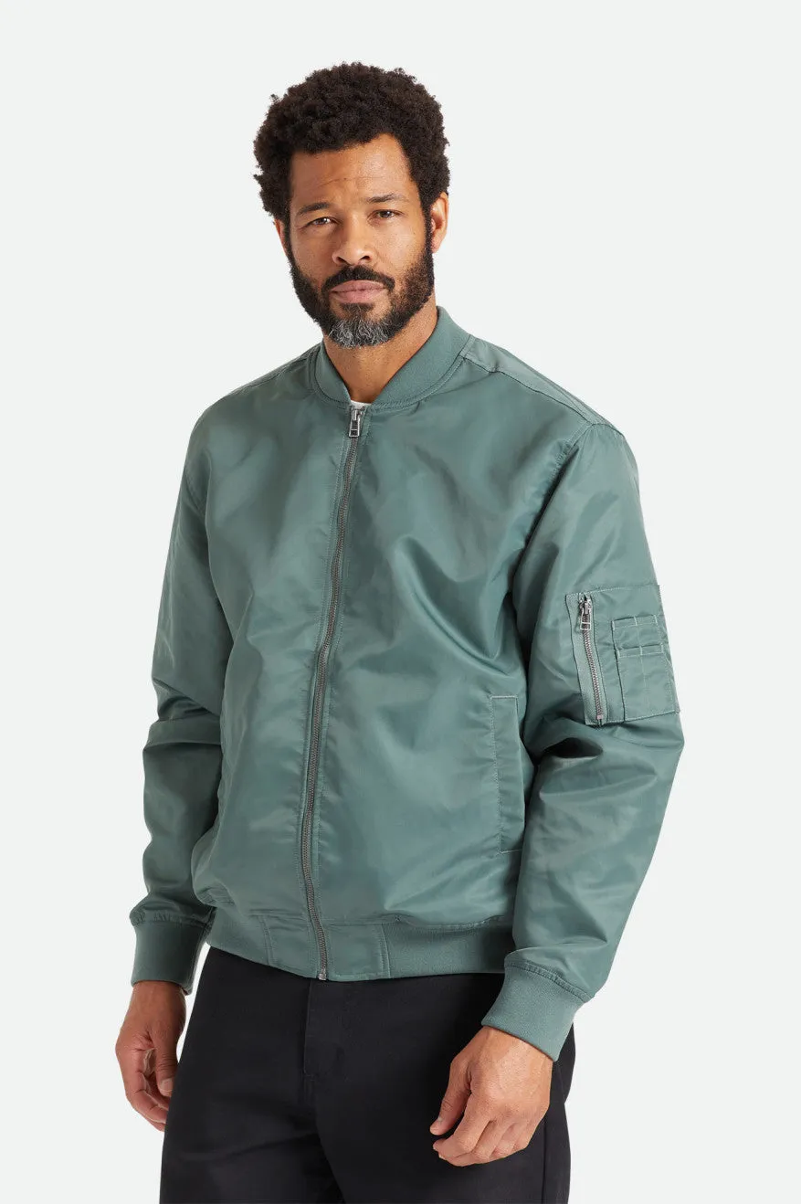 Dillinger Lightweight Bomber Jacket - Dark Forest