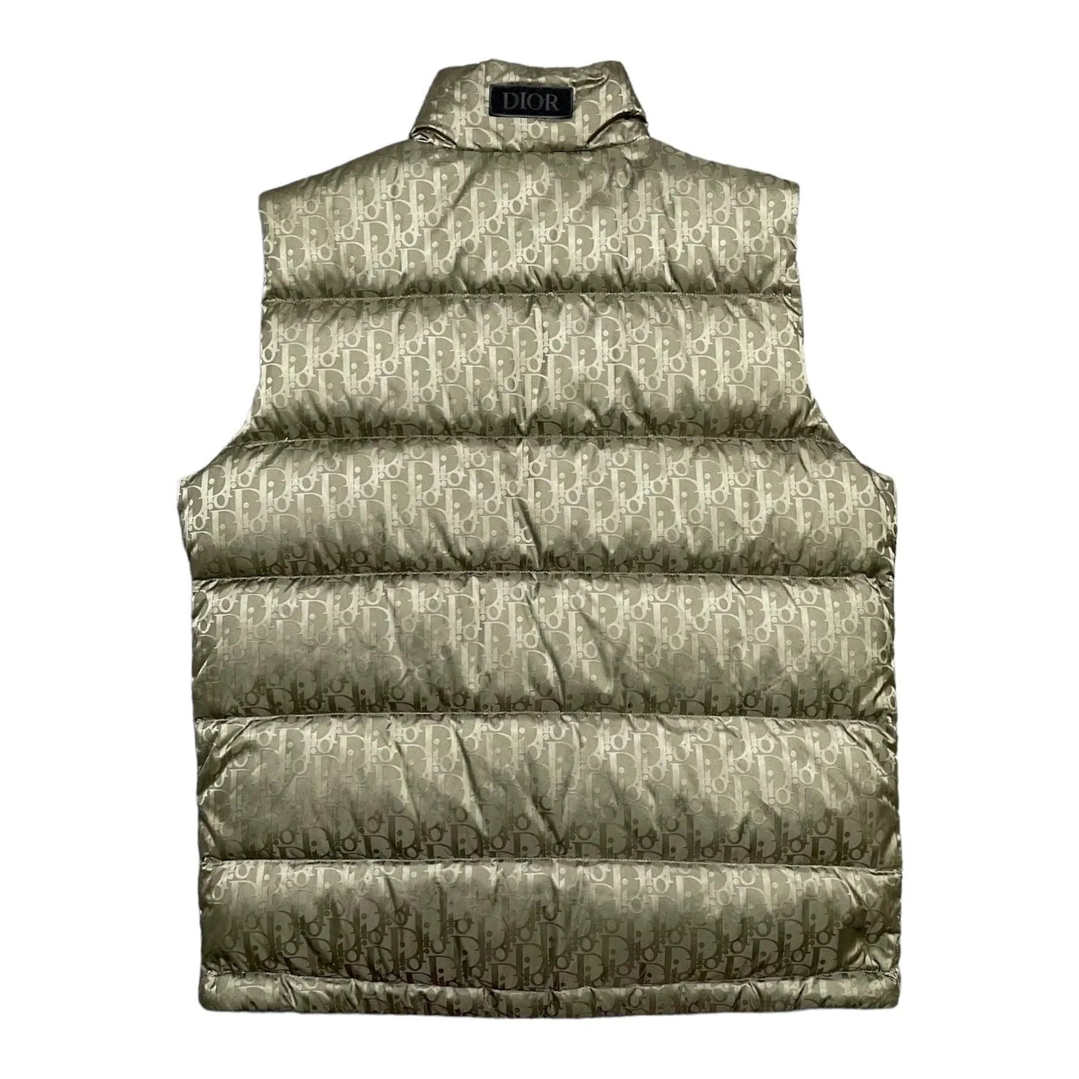 Dior Oblique Down Vest Olive Green Pre-Owned