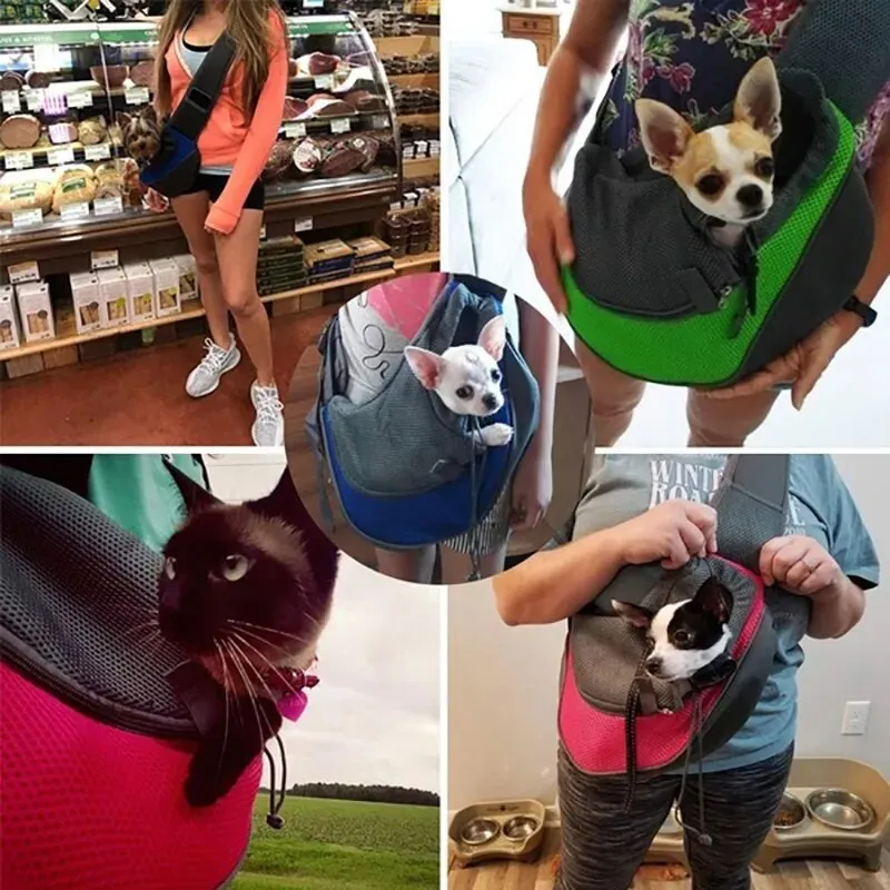 Dog Carrier Shoulder Mesh Bag Tote