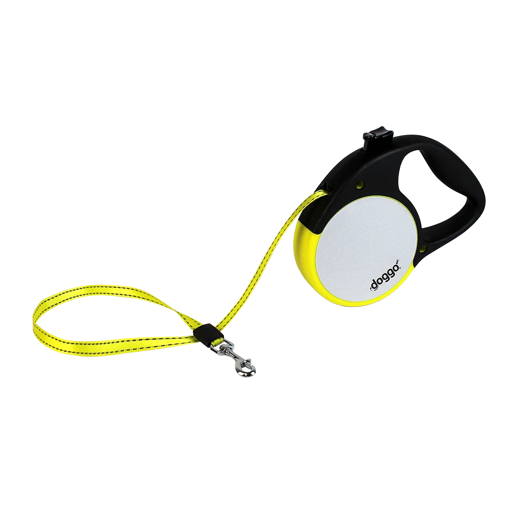 Doggo Reflective Retractable Leash (Yellow)