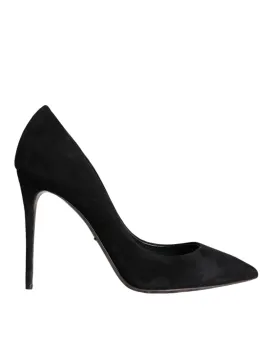 Dolce & Gabbana Black Stiletto Pumps In Suede Leather