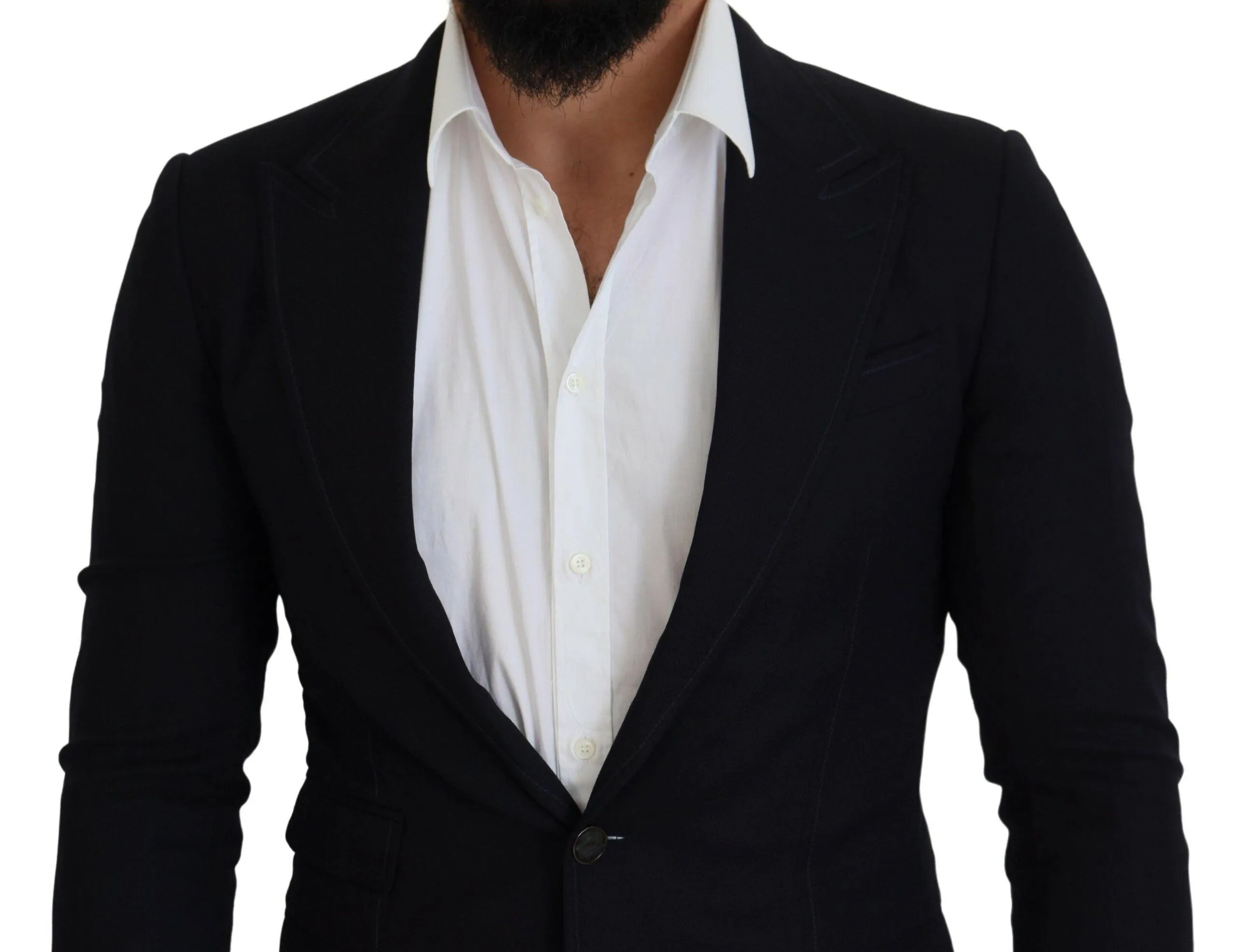 Dolce & Gabbana Black Wool Formal Taormina Blazer