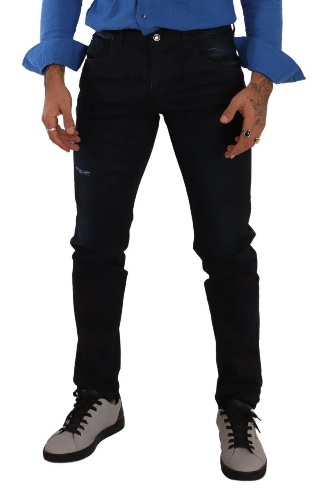 Dolce & Gabbana Blue Cotton Stretch Skinny Denim Jeans