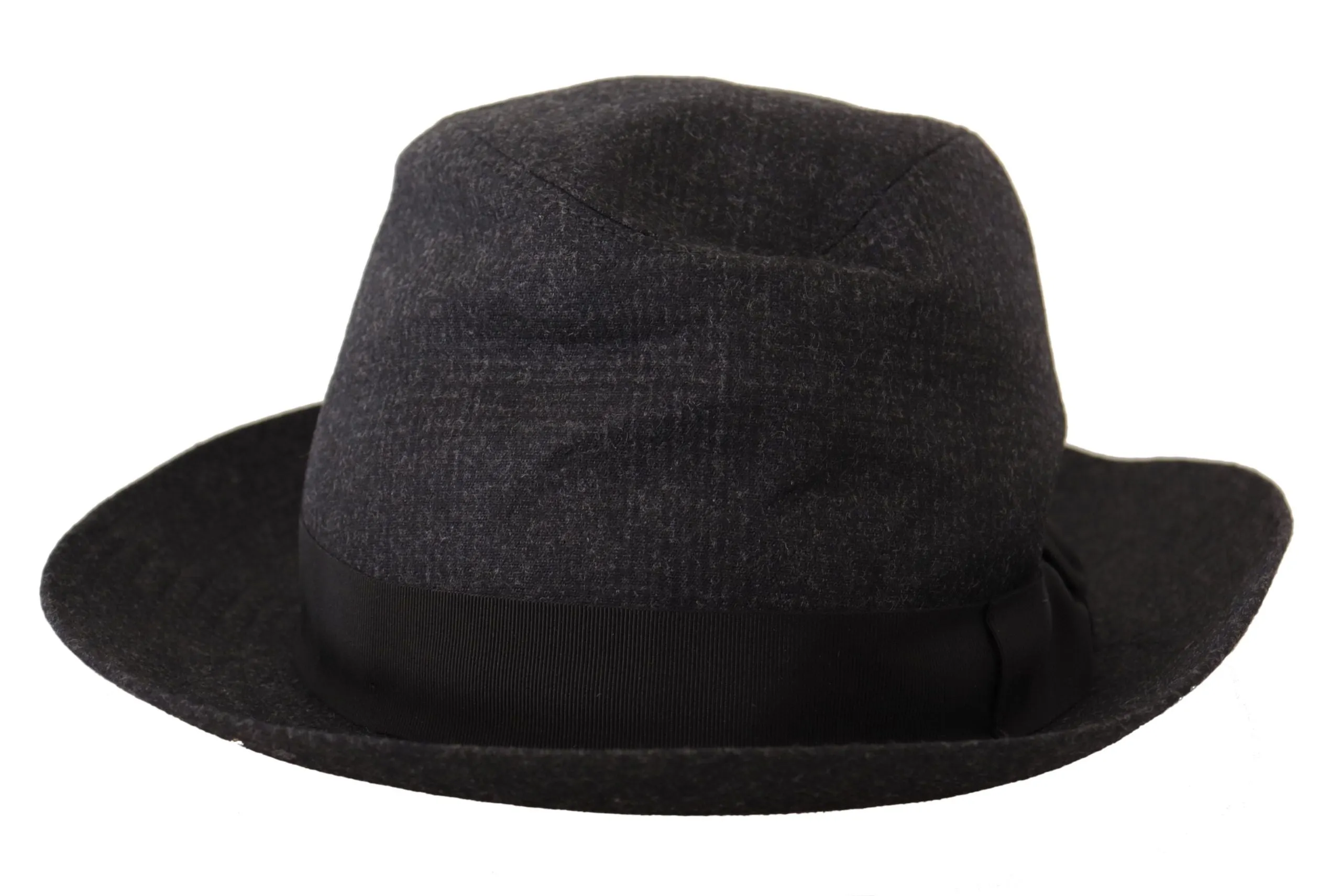 Dolce & Gabbana Gray Wool Knitted Fedora Men Capello Hat