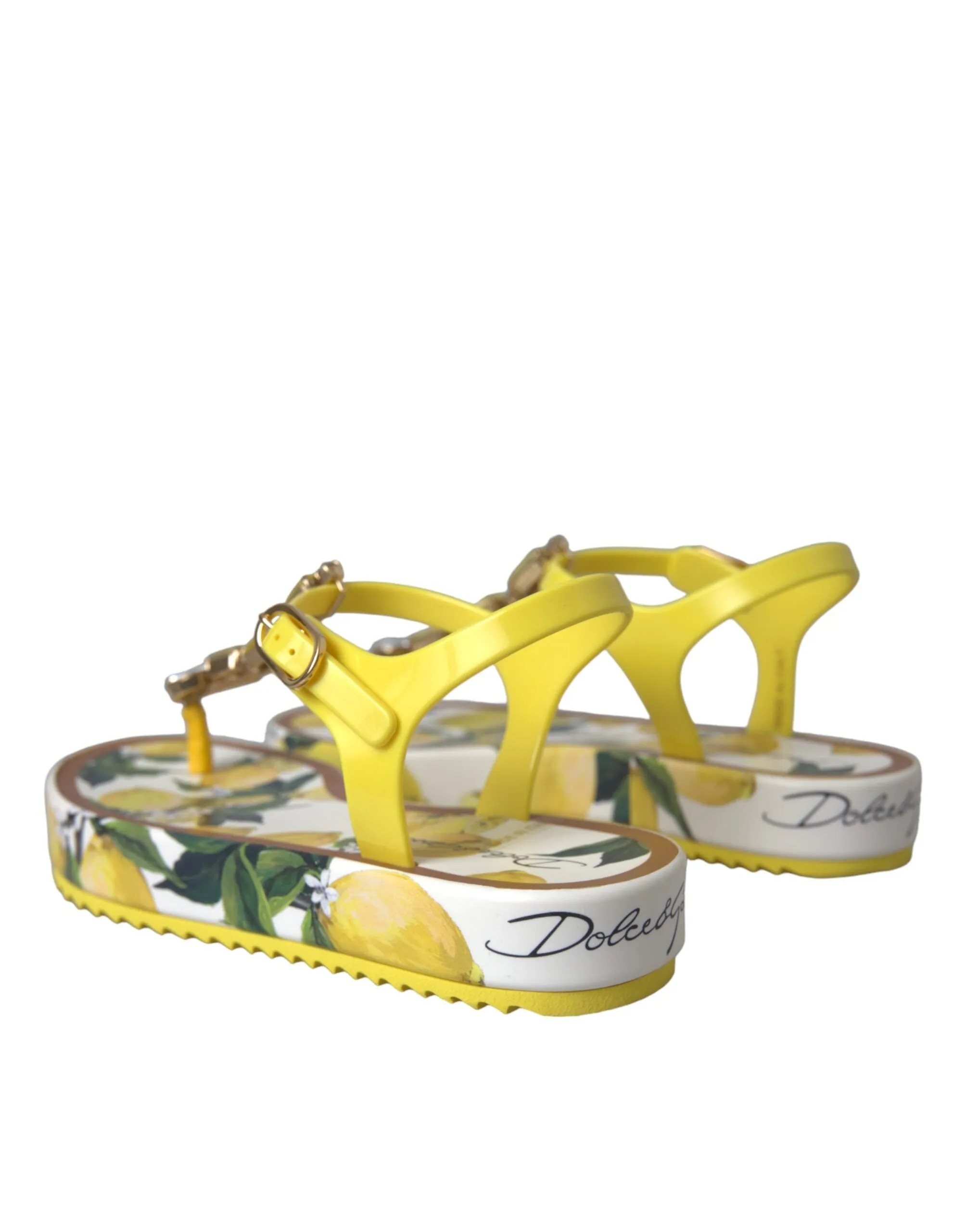 Dolce & Gabbana Lemon Beachwear Flat Sandals