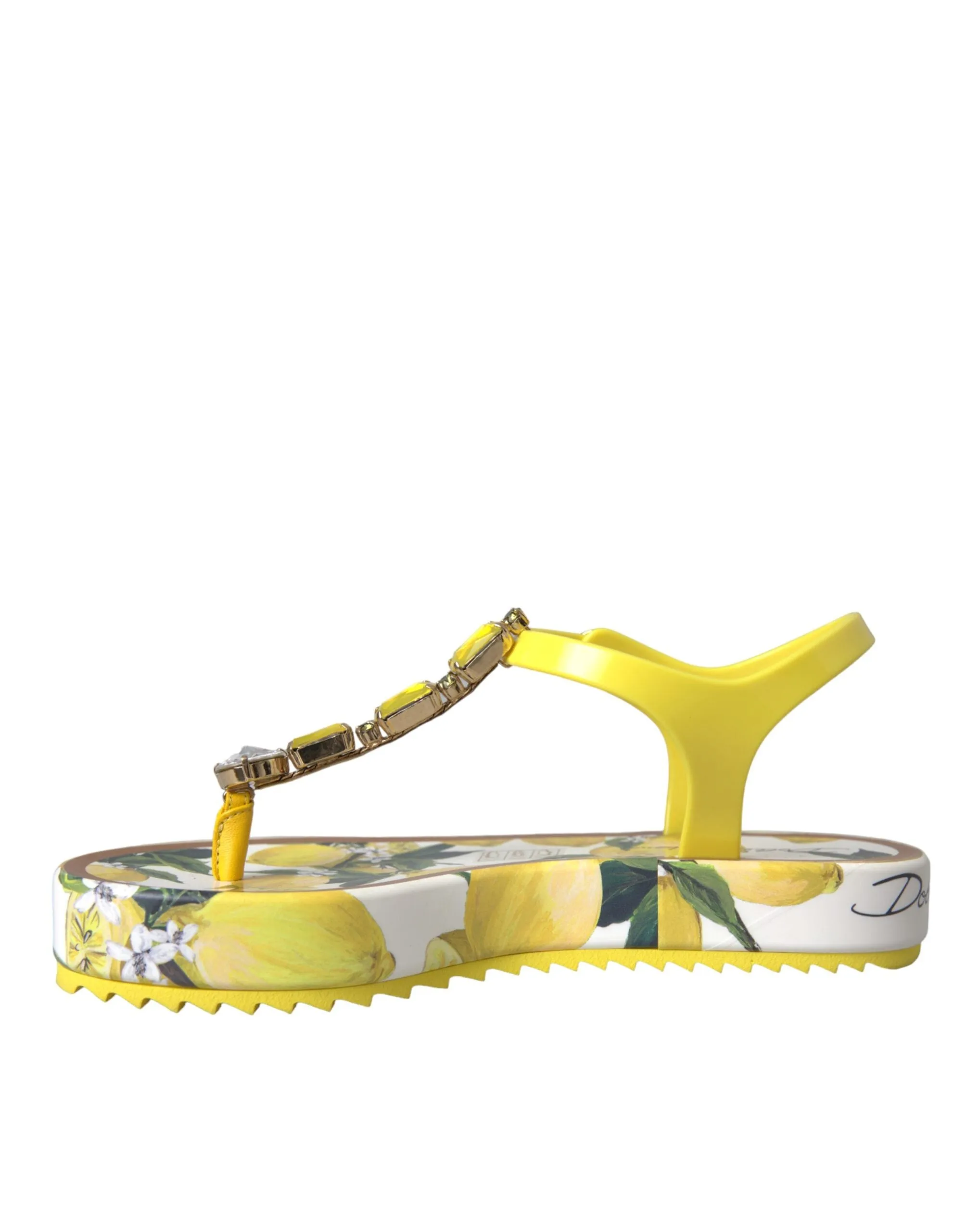 Dolce & Gabbana Lemon Beachwear Flat Sandals