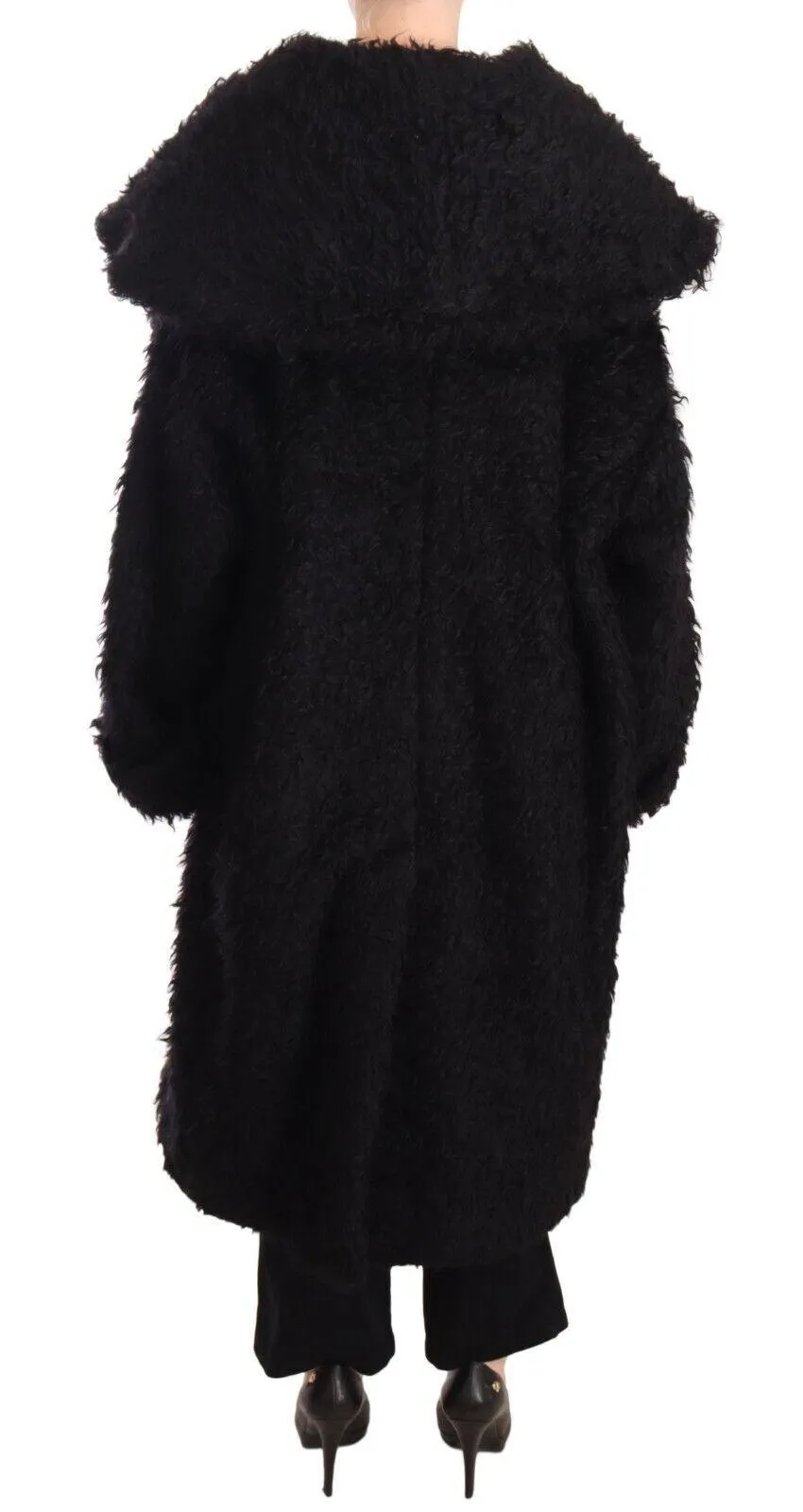 Dolce & Gabbana Mohair Fur Cape-Style Coat