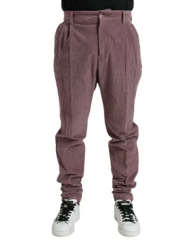 Dolce & Gabbana Purple Zipper Closure Pants