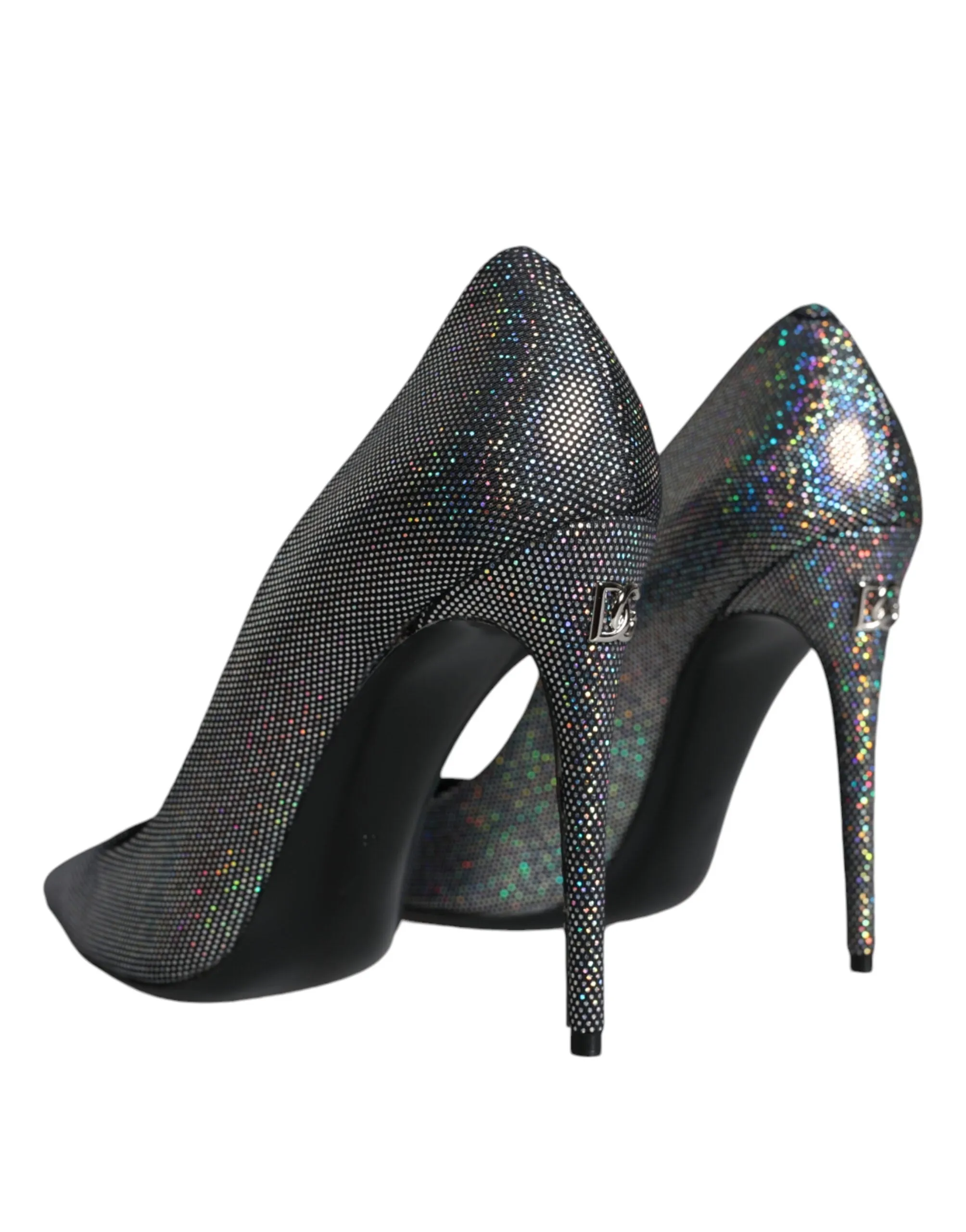 Dolce & Gabbana Strass Leather Pumps in Metallic