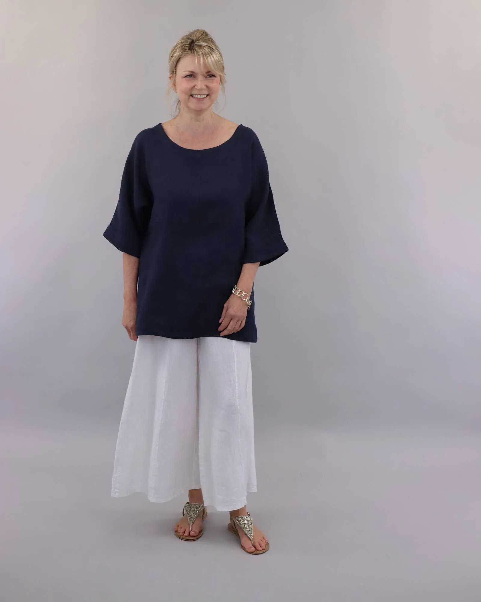 Dolman Sleeve Linen Tunic