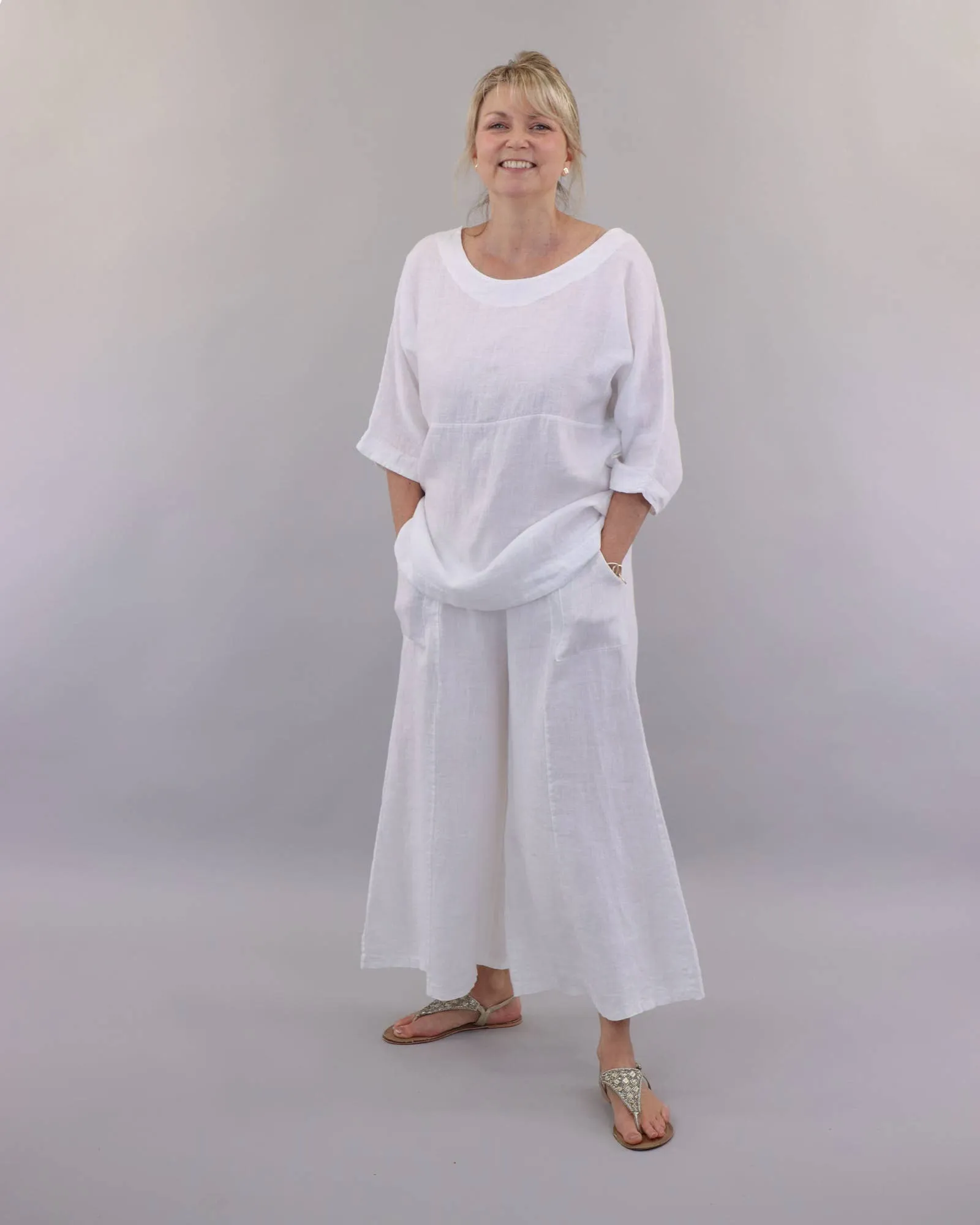 Dolman Sleeve Linen Tunic