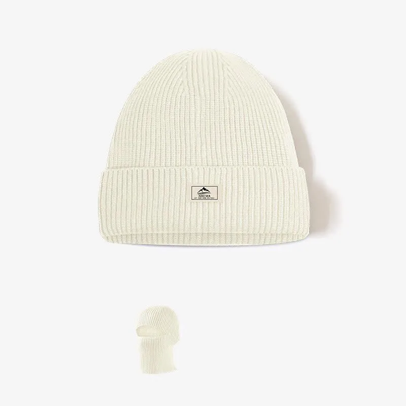 Dome Brimless Face Cover Warm Beanie Knitted Hat